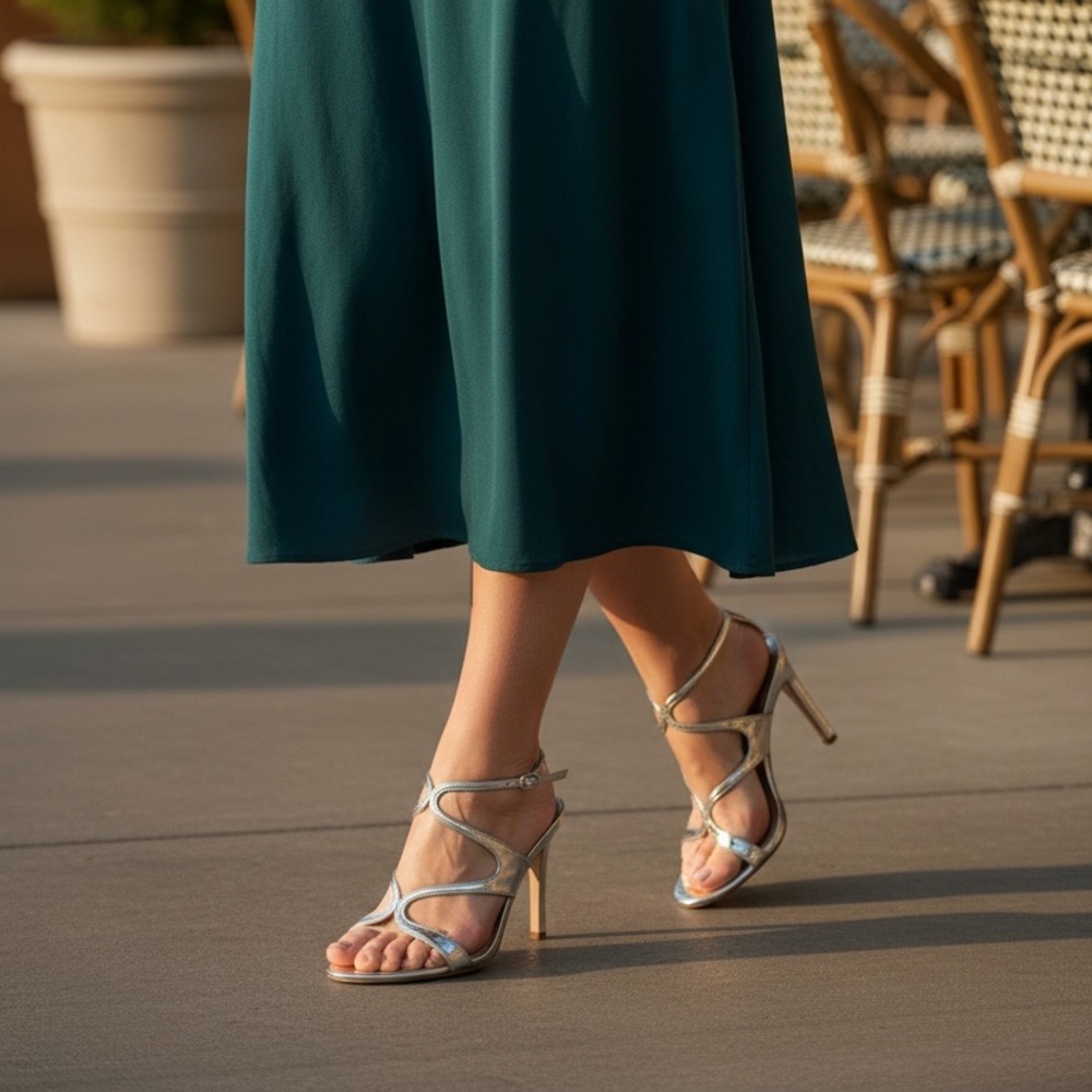 Steve Madden Metallic Strappy Sandals